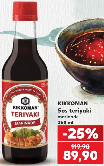 KIKKOMAN Sos-marinadă teriyaki, 250 ml