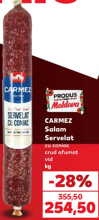 Carmez Salam Servelat cu coniac, 1 kg