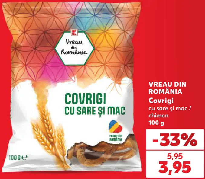 Vreau din România Covrigi cu sare și mac / chimen 100 g
