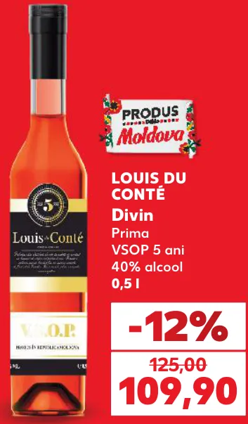 Louis du Conté Divin Prima VSOP 5 ani, 0,5 l