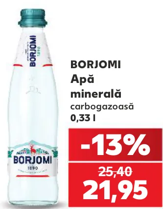 Газированная минеральная вода Borjomi, 0,33 l