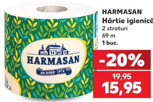 Hârtie igienică Harmasan, 69 m