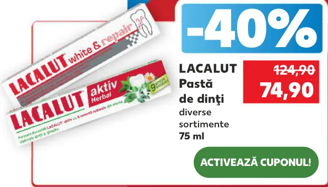 Pastă de dinți Lacalut, 75 ml