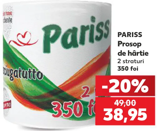 Prosop de hârtie Pariss, 350 de foi