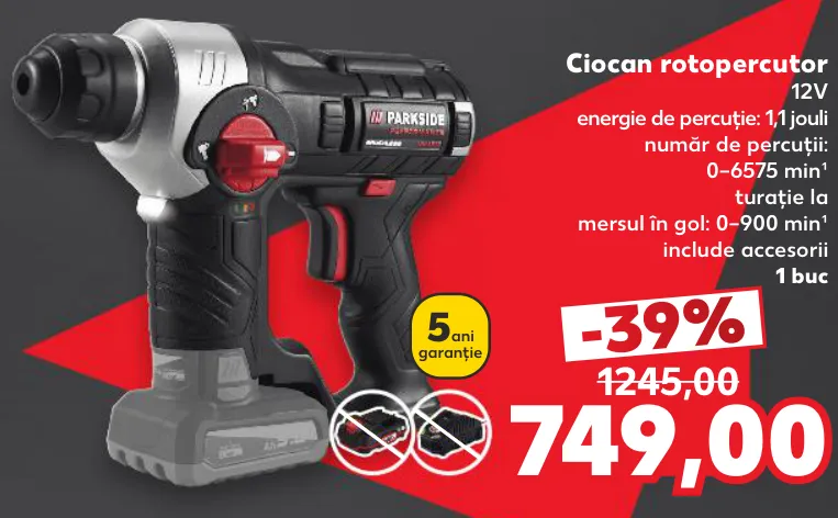 PARKSIDE PERFORMANCE Ciocan rotopercutor — 1 buc