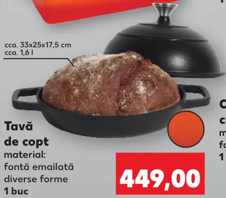 Tavă de copt, cca. 2,8/1,6 l; 1 buc
