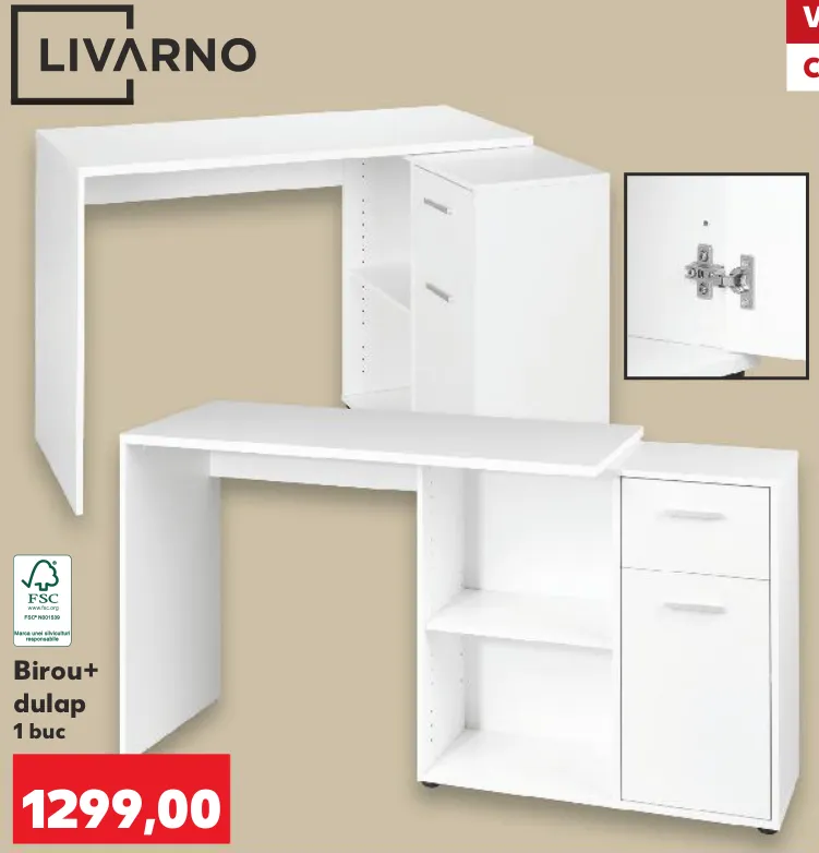 Письменный стол со шкафчиком LIVARNO
