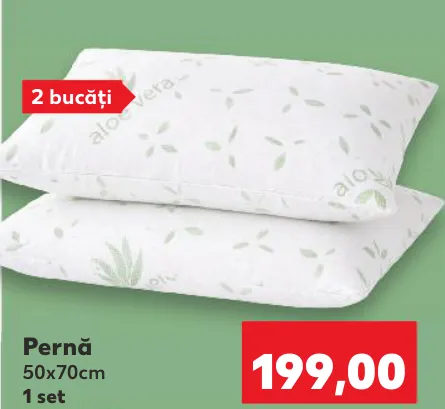 Pernă, 50 × 70 cm; 2 bucăți