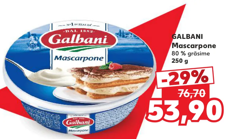 Mascarpone Galbani, 80% grăsime, 250 g