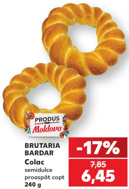 Colac semidulce Brutăria Bardar, 240 g
