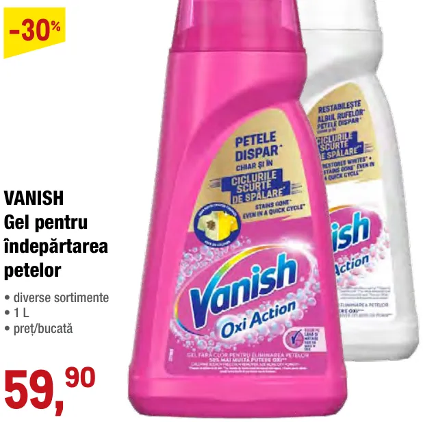 Gel pentru îndepărtarea petelor VANISH, 1 L
