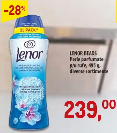 LENOR BEADS Perle parfumate pentru rufe, 495 g