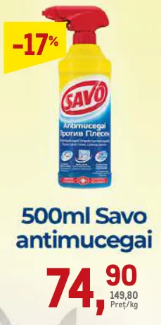 Soluție antimucegai Savo, 500 ml