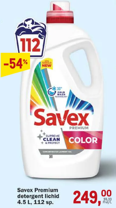 Detergent lichid Savex Premium, 4.5 L