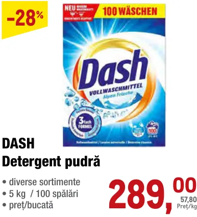 DASH Detergent pudră 5 kg