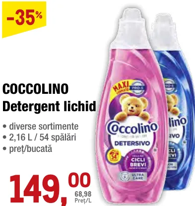 COCCOLINO Рідкий засіб для прання 2,16 л