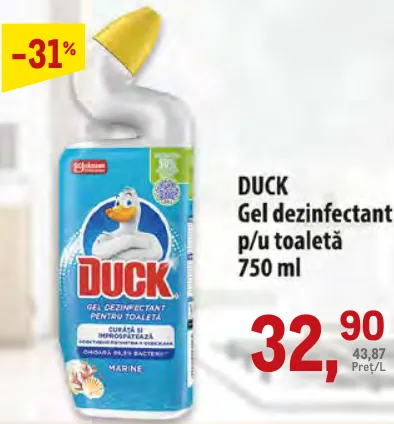 DUCK Дезинфицирующий гель для унитаза, 750 ml