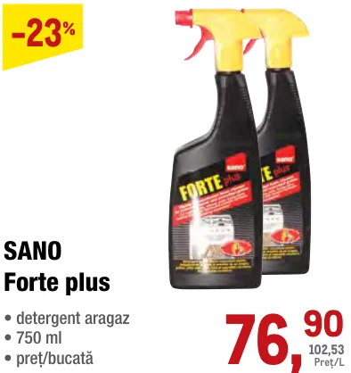 SANO Forte plus — detergent pentru aragaz, 750 ml