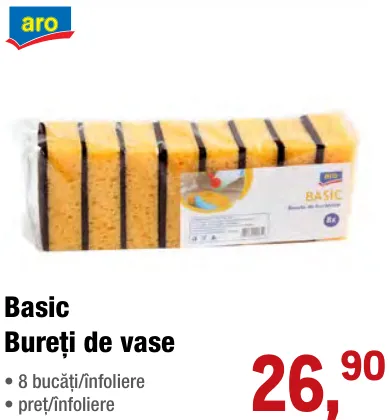 aro Basic Bureți de vase 8 bucăți