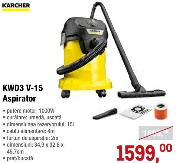 Пылесос Kärcher KWD3 V-15