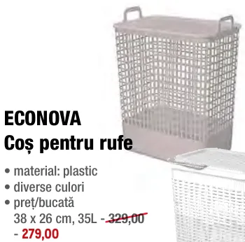 ECONOVA Coș pentru rufe 35 L