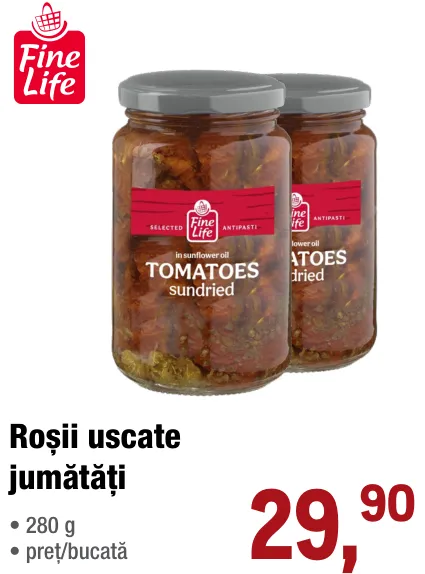 Сушені томати половинками Fine Life, 280 г