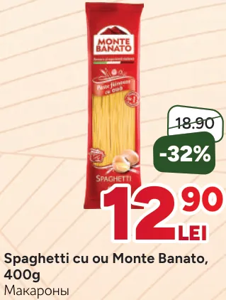 Spaghetti cu ou Monte Banato, 400 g