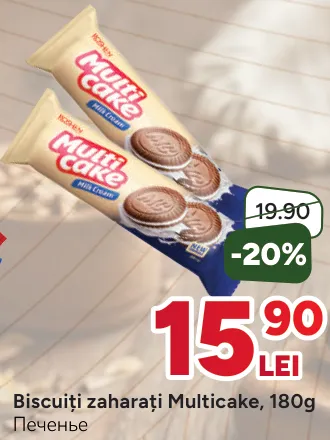 Biscuiți zaharați Multicake, 180 g