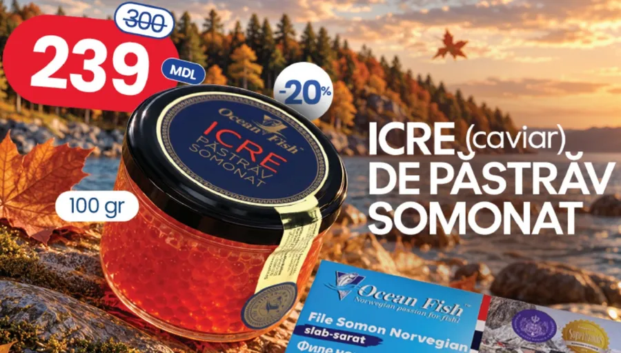 Ocean Fish Icre (caviar) de păstrăv somonat, 100 g