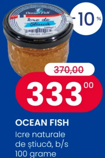 Ocean Fish Icre naturale de știucă, în borcan de sticlă, 100 g