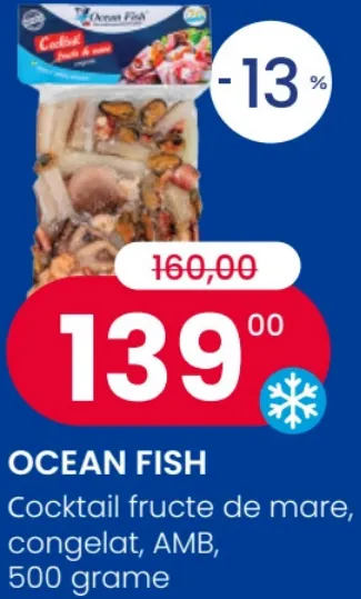 OCEAN FISH Cocktail de fructe de mare, congelat, ambalat, 500 grame