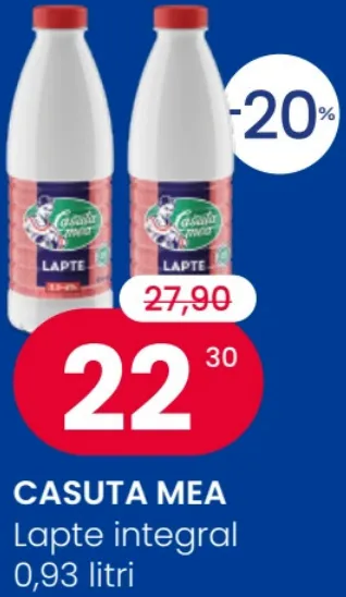 CASUTA MEA Lapte integral, 0,93 litri