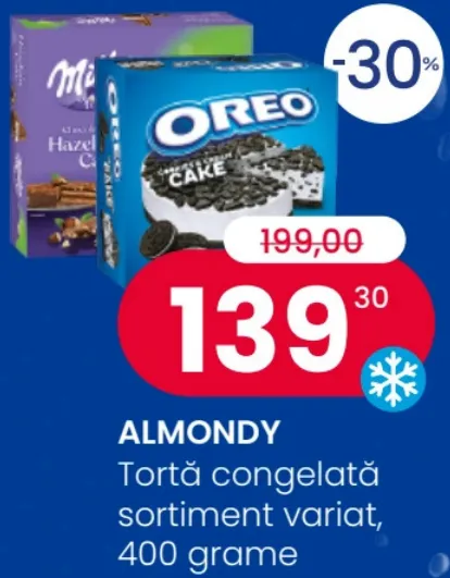 ALMONDY Tort congelat, 400 g