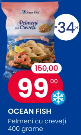 OCEAN FISH Pelmeni cu creveți, 400 g