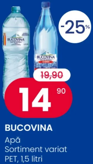 Apă BUCOVINA, 1,5 l