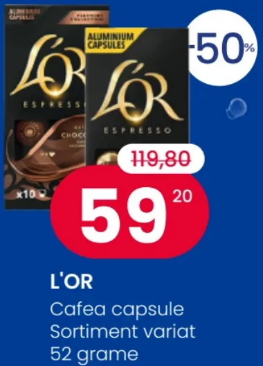 Cafea în capsule L'OR, 52 g