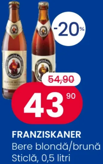 FRANZISKANER Bere blondă/brună, 0,5 l