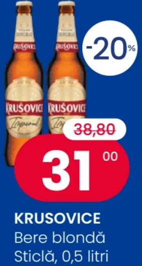 KRUSOVICE Bere blondă, 0,5 l