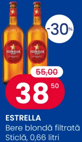 ESTRELLA Bere blondă filtrată, 0,66 l