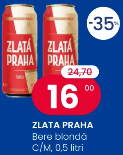 Bere blondă Zlata Praha, 0,5 l