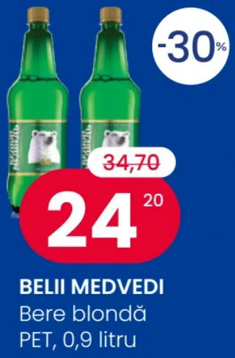 Bere blondă Belii Medvedi, 0,9 l