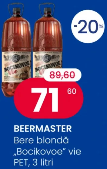 Bere blondă vie Beermaster „Bocikovoe”, 3 l