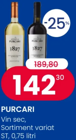 PURCARI Vin sec, 0,75 l