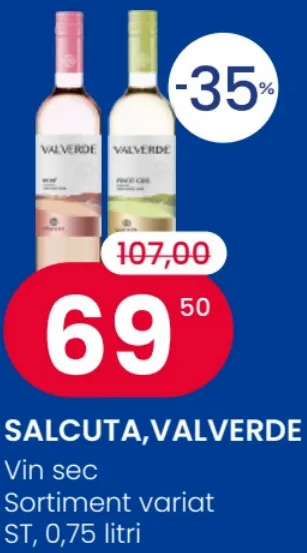 SALCUTA, VALVERDE Vin sec, 0,75 l