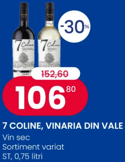 7 COLINE, VINARIA DIN VALE — Vin sec, 0,75 l