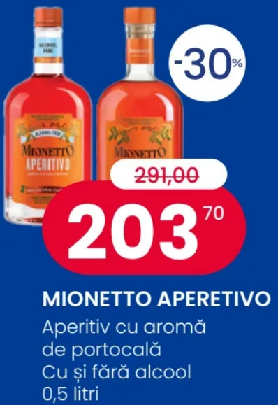 MIONETTO APERETIVO — Аперитив с ароматом апельсина, 0,5 л