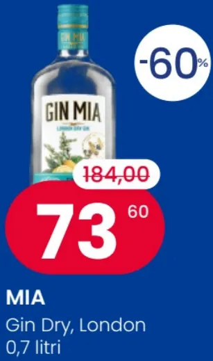 MIA — Gin Dry, London, 0,7 l