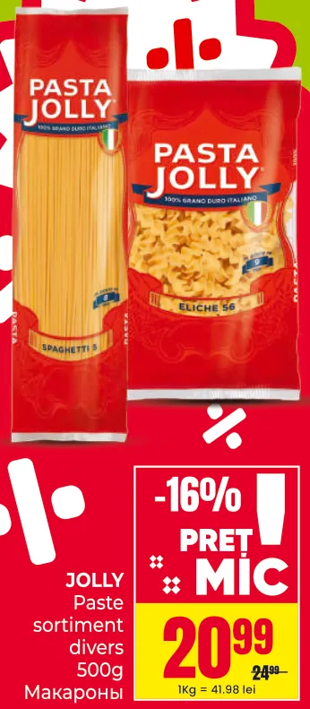 Jolly — Paste, sortiment divers, 500 g