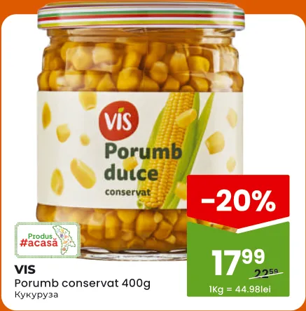 Porumb conservat, VIS, 400 g
