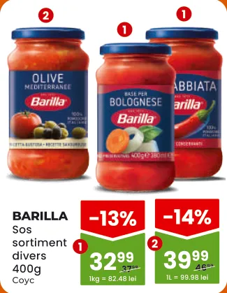 Соус в асортименті, Barilla, 400 г
